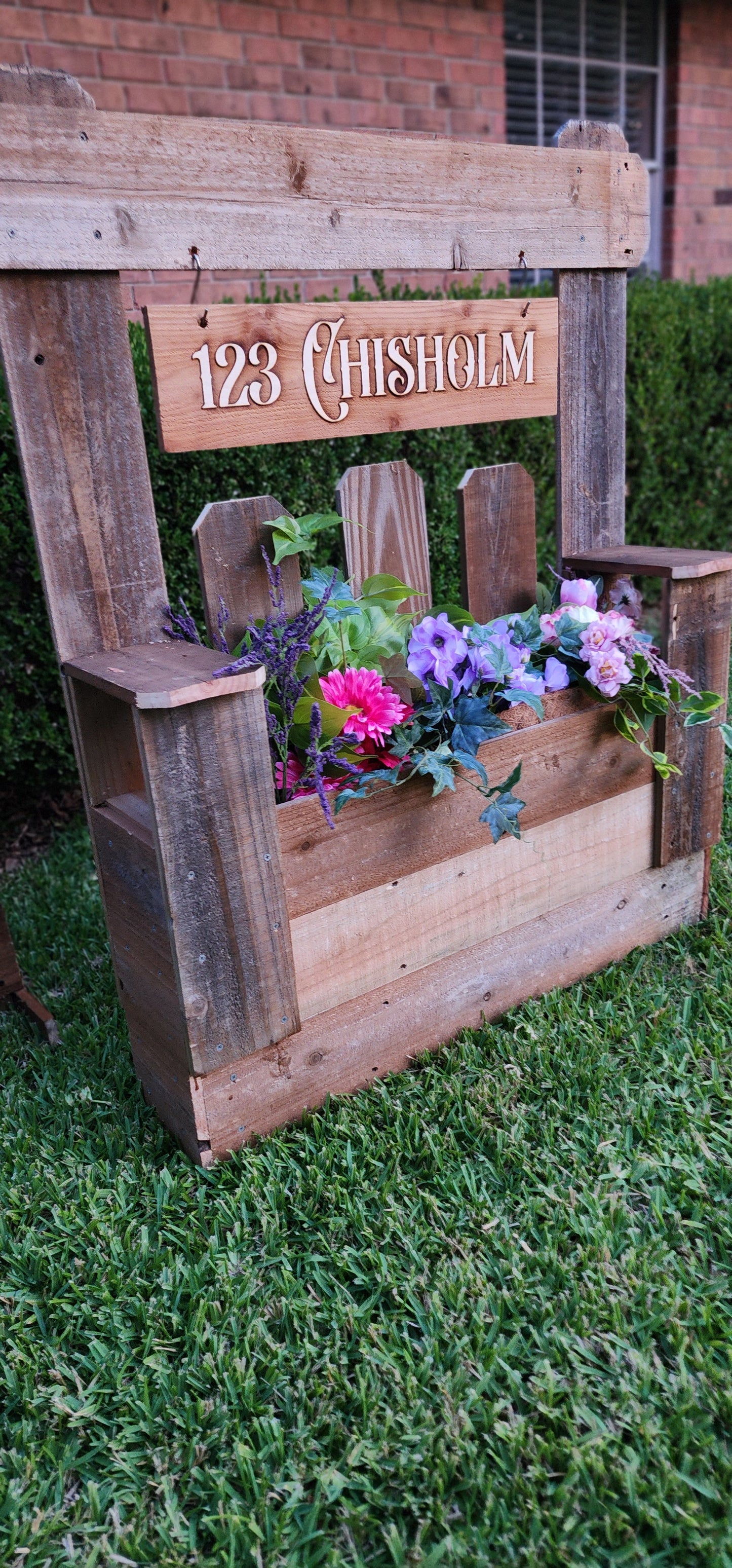 Rustic Cedar Planter **DEPOSIT ONLY** | Custom Cedar Garden Planter with Optional Sign