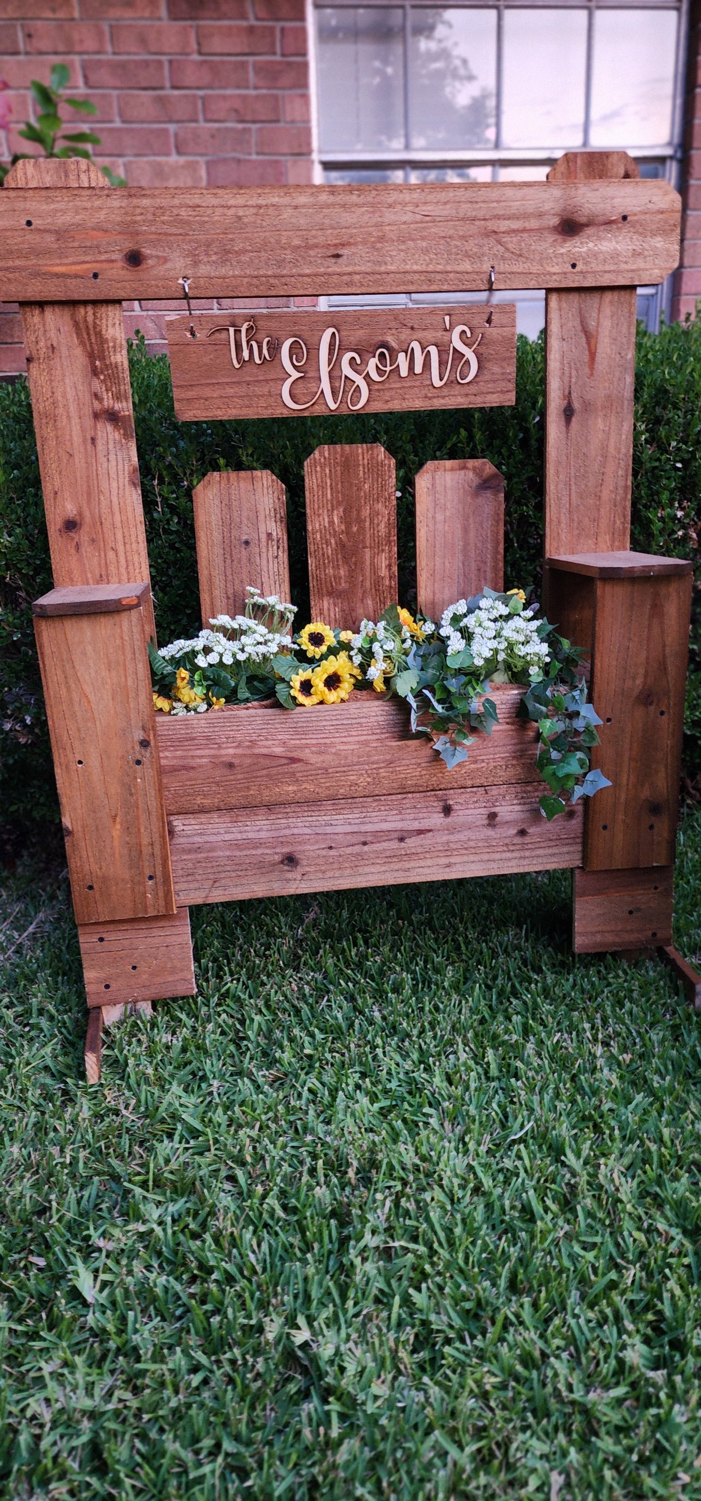 Rustic Cedar Planter **DEPOSIT ONLY** | Custom Cedar Garden Planter with Optional Sign