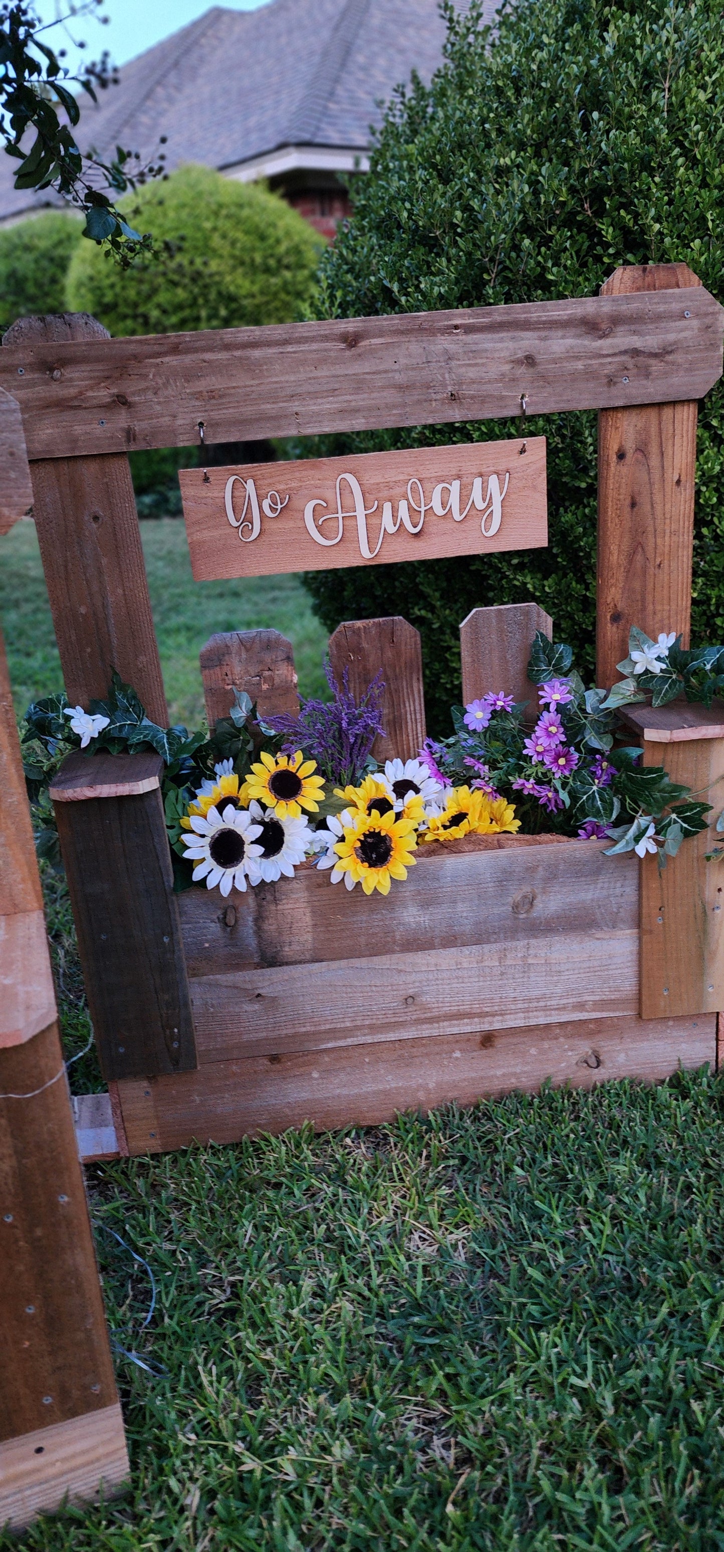 Rustic Cedar Planter **DEPOSIT ONLY** | Custom Cedar Garden Planter with Optional Sign