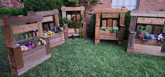 Rustic Cedar Planter **DEPOSIT ONLY** | Custom Cedar Garden Planter with Optional Sign